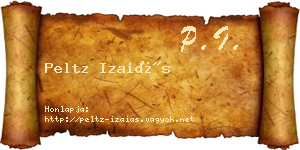 Peltz Izaiás névjegykártya